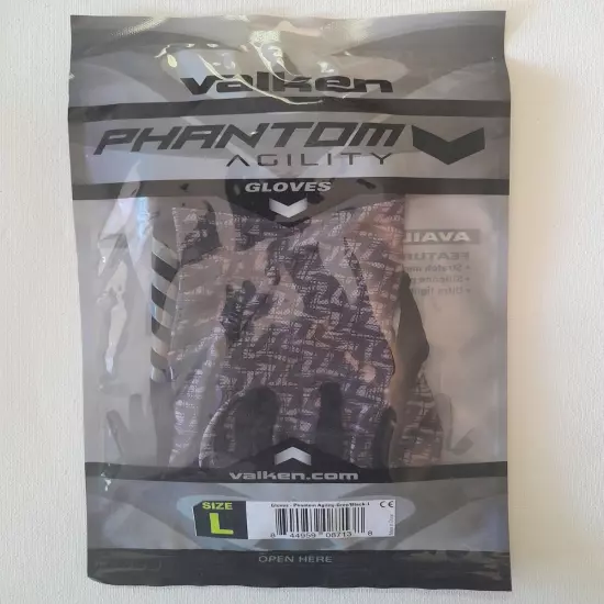 Valken Phantom Agility Gloves Grey/Black L New in Package