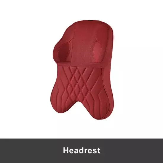 Car Leather Headrest Lumbar Support Rest Neck Pillow Back Cushion Waist Supports