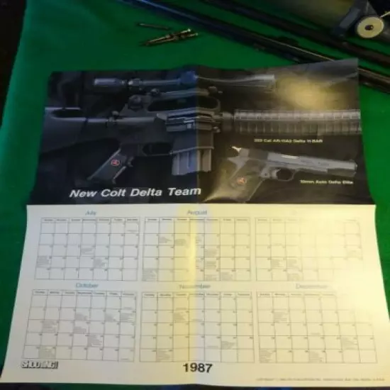 COLT firearms Dealer factory info custom shop advertising and price sheet 1987