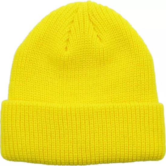 Warm Winter Knit Cuff Beanie Cap Fisherman Watch Cap Daily Ski Hat Skully