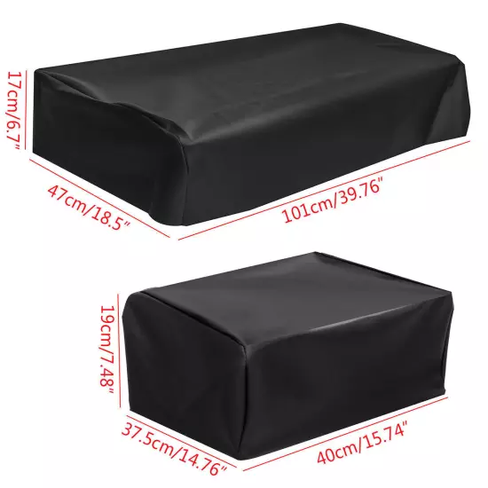 For PRE-2000 DS Golf Cart 82-00 3pcs Club Car Front Seat Cover PU Leather Black