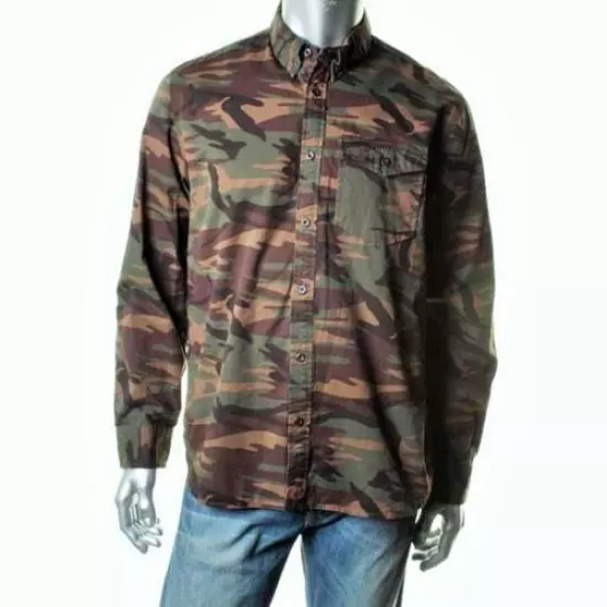 FIELD & STREAM MENS $99 CAMO CAMOUFLAGE HUNTING LONG SLEEVE SHIRT SZ S NWT