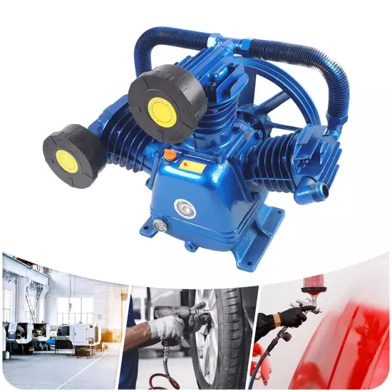 7.5KW 10HP 175psi W Style 3 Cylinder Air Pneumatic Compressor Pump Motor Head US