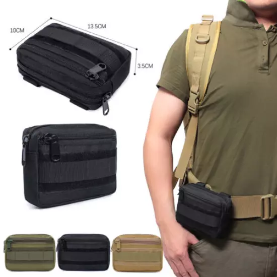 Tactical Mini Molle Pouch Belt Bag Fanny Pack Mobile Phone Cover Cigarette Pack