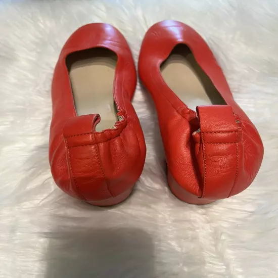 Everlane Women's Red The Italian Leather Day Heel Size 11 Pre Owned