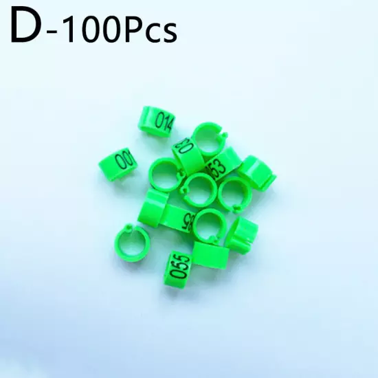 100Pcs 8mm Birds Pigeon Dove Foot Rings Band Parrots Poultry Leg Feet Clip Hot