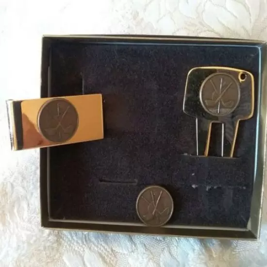 NICE Padre Foundation Divot Tool Ball Marker & Money Clip Set in original Box