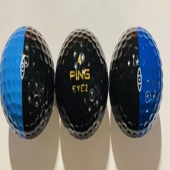 One PING EYE logo golf ball Solid Black