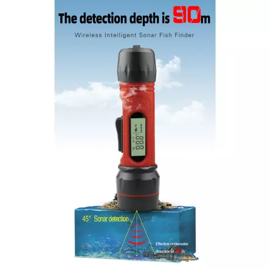 Digital Handle Fish Finder Underwater 100M Depth Sonar Echo Sounder Fishing