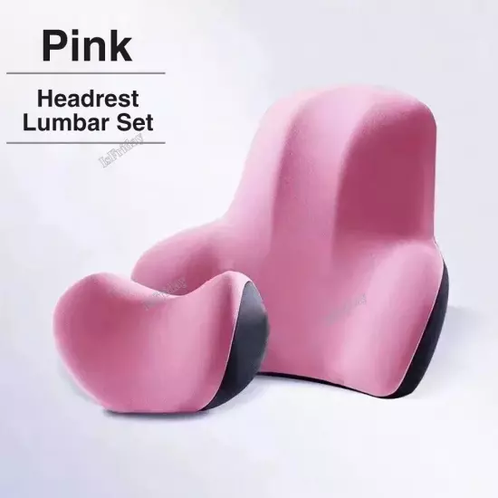 Breathable Car Seat Headrest Car Neck Pillow Cushion Back Lumbar Support Cushion