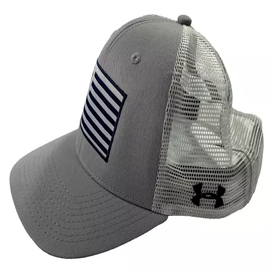 Under Armour #UA935 Baseball Lion Structured Fit Grey Snapback Trucker Hat