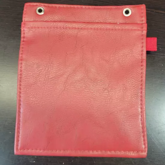 Hip Klips Cell Pocket Clip On Carry Pocket Pouch Unisex Red Faux Leather