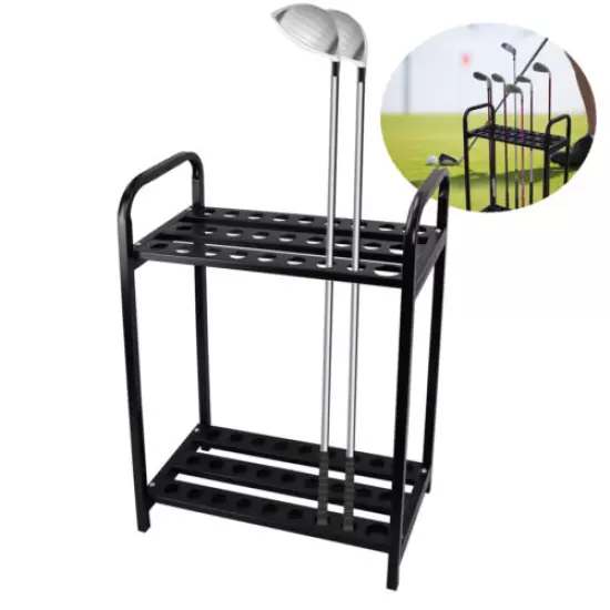 Golf Club Display Stand Golf Club Holder Organizer Hold up to 27 Club Metal Rack