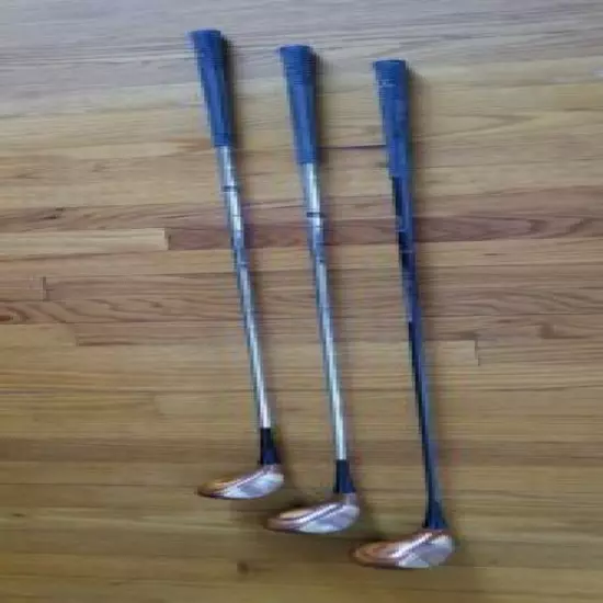 VINTAGE PEDERSEN SET OF 3 WOOD GOLF CLUBS~1-BORON REGULAR ,3 & 5 FEATHERWEIGHT