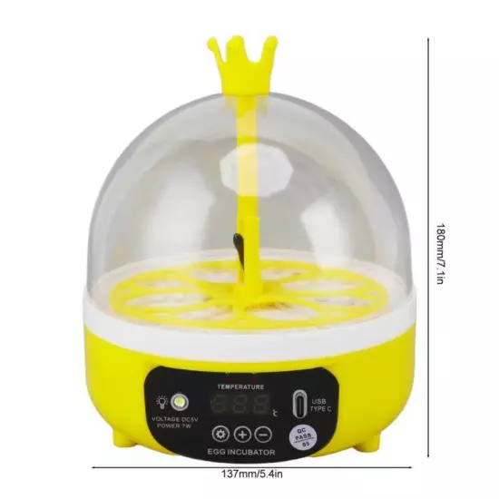 Automatic Egg Incubator Mini 4 Egg Temperature Humidity Control Auto Turner