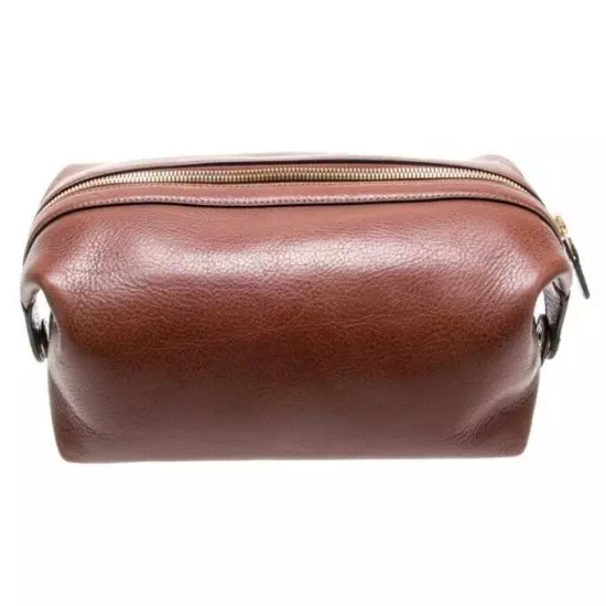 GHURKA Holdall No. 101 Italian Vegetable-Tanned, Leather Toiletry Bag New