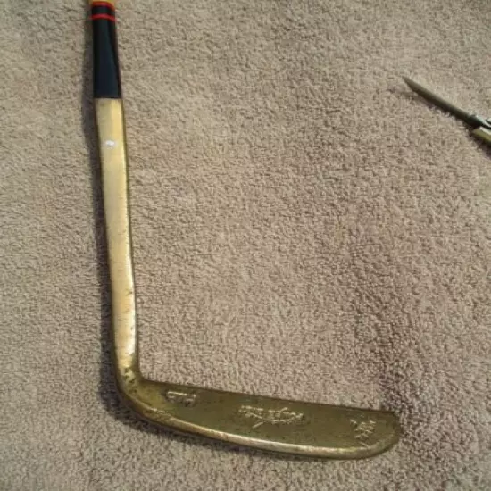 VINTAGE H&B POWER BILT PUTTER BRASS MODEL JB 2 JOHN BERNARDI ALL ORIGINAL 