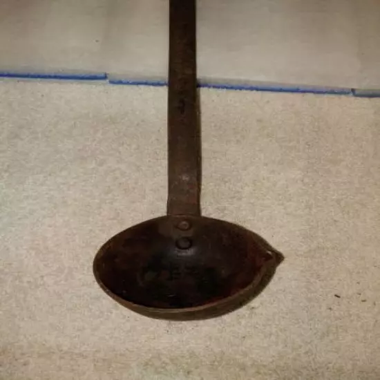 Vintage Cast Iron Ladle W/ 15" Length Stamped #2 Lead Casting