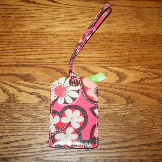 Vera Bradley LUGGAGE TAG laminated travel suitcase ID case gift card holder NEW