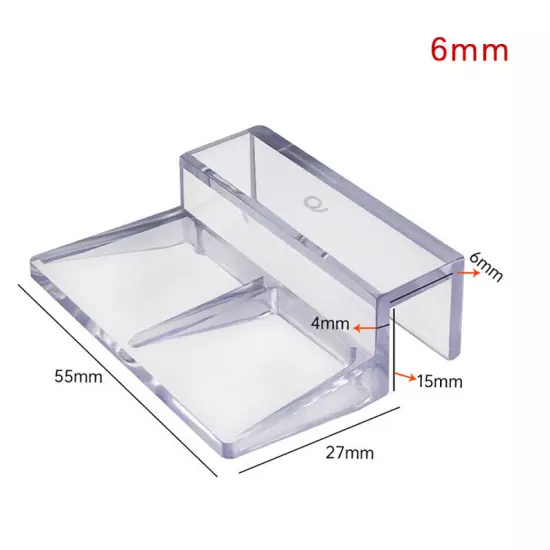 4PCS Fish Tank Lid Clips Acrylic Support Bracket For Fish Tank 6/8/10/12mm