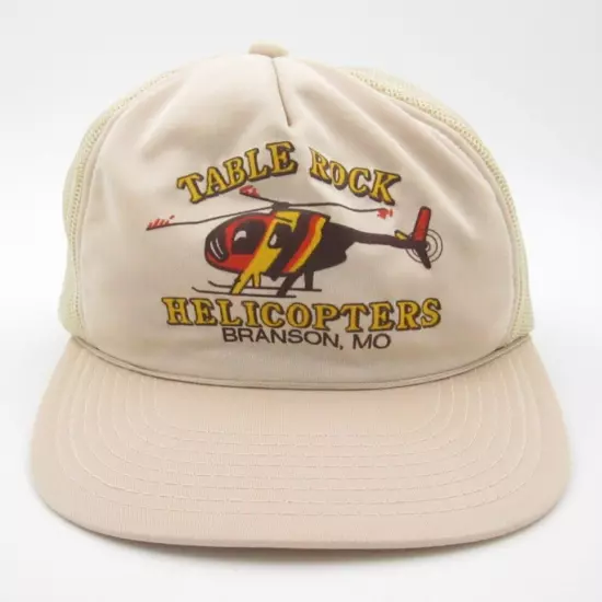 Vtg Table Rock Helicopters Branson MO Trucker Snapback Adjustable Hat Yupoong