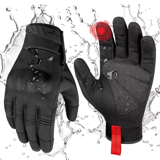 Water Resistant Tactical Shooting Gloves for Men with Soft Padded Knuckle Gua...