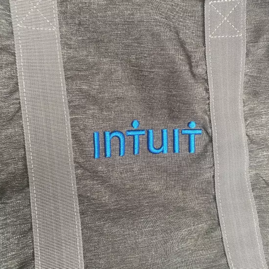 Intuit Large Travel Duffle Bag Light Grey Blue Trim, with Shoes Compartment-