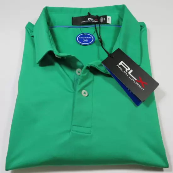 RLX Golf Ralph Lauren Mens Stretch Green Wicking Pullover Polo Shirt XL NWT NEW