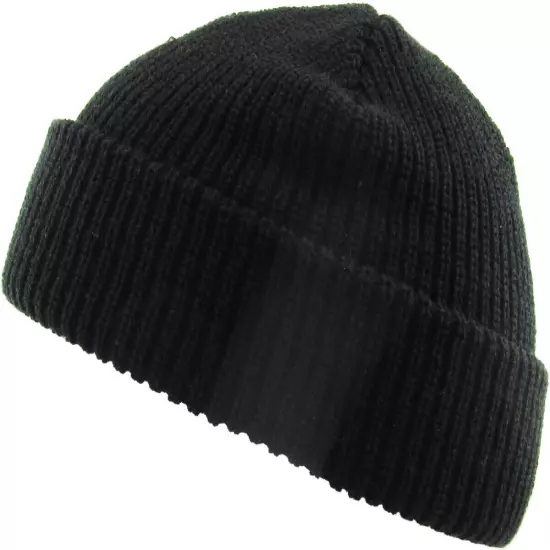 Warm Winter Knit Cuff Beanie Cap Fisherman Watch Cap Daily Ski Hat Skully