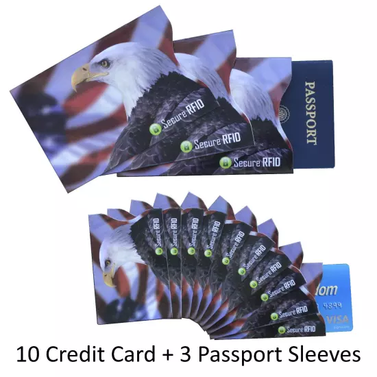 Secure RFID Blocking Sleeves Credit Cards Passports Protector Shield Holders