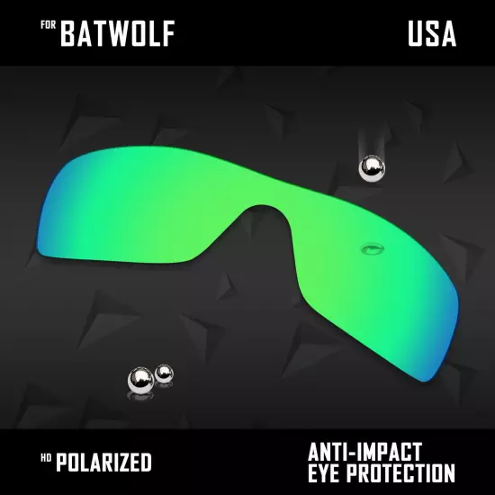 Anti Scratch Polarized Replacement Lenses for-Oakley Batwolf OO9101 Options