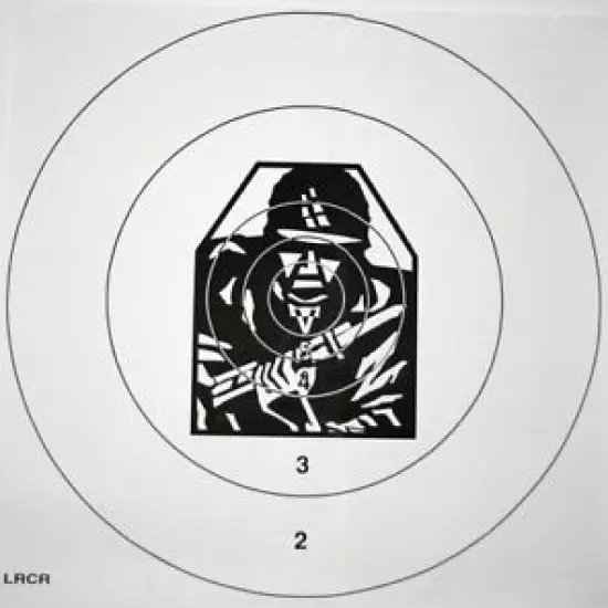 LRCR - Long Range Combat Rifle Target, full Size 48" x 48" buff target paper (5)