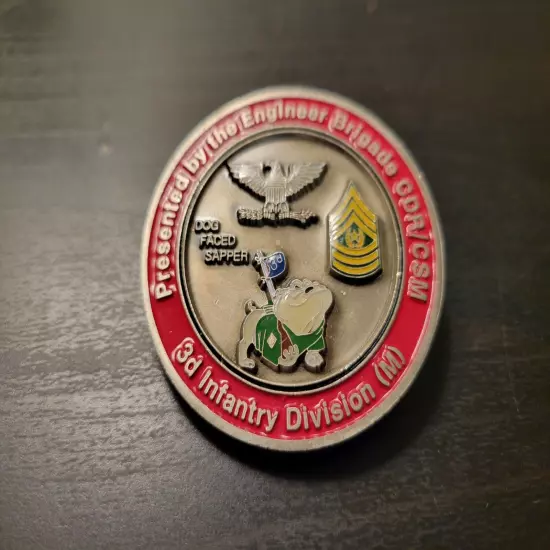 Army 3d 3rd Infantry Division Engineer Brigade CDR MARNE SAPPERS Challenge Coin