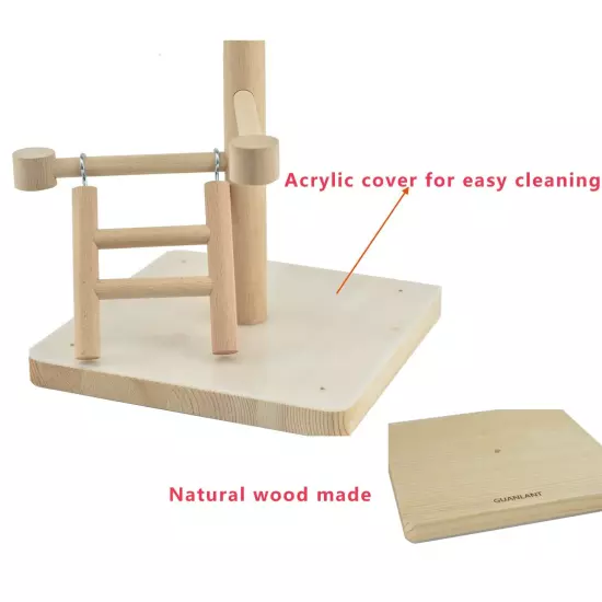 Wood Bird Playground Tabletop Parrots Playgyms Conures Play Stands Perches Pr...