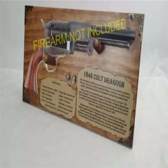 Free-Standing Display Plaque for Colt Dragoon Black Powder Pistol Gun Rack 227