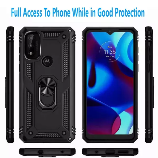 For Motorola Moto G Play 2023 2024 Case Phone Shockproof Cover + Tempered Glass