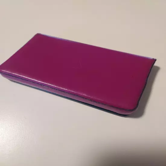 Lodis Fuscia Pink Leather 4 x 2.5 in Magnetic Card Holder