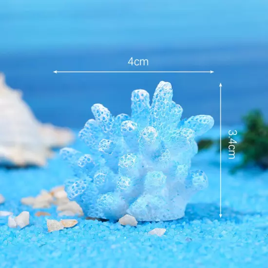 Mini Resin Simulated Coral Seaweed Aquarium Decoration Craft Micro Landscape Sn