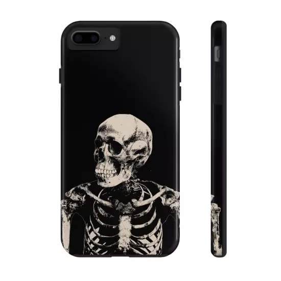 Dark Skeleton Skull Tough iPhone & Samsung Galaxy Cases Cover, Gift For Men