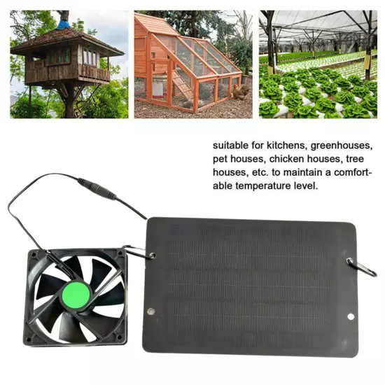 12V 10W Mini Ventilator IP65 Waterproof Solar Panel Powered Fan Solar Panel Fan