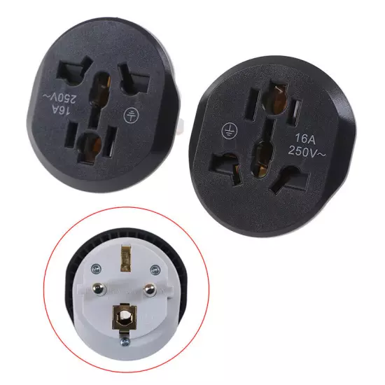 16A Universal EU Travel Adapter Euro Converter UK US AU to EU AC Socket Plug!