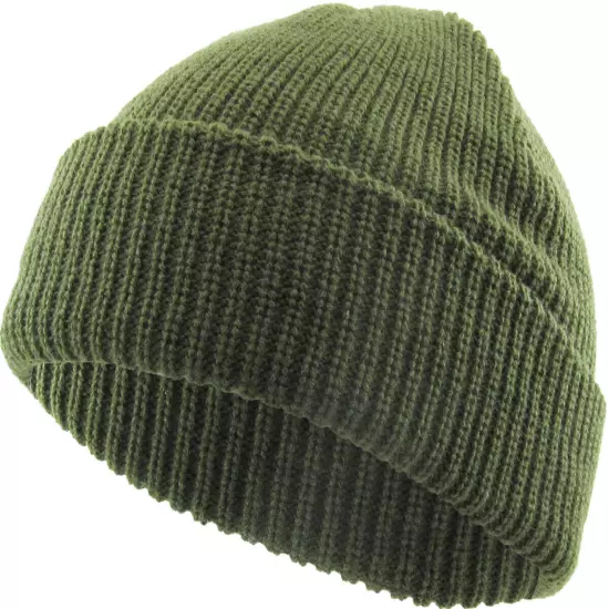 Warm Winter Knit Cuff Beanie Cap Fisherman Watch Cap Daily Ski Hat Skully