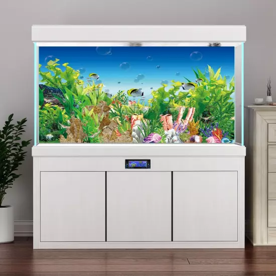 Aquarium Background Sticker Fish Tank Underwater Landscape Poster Decoration AU