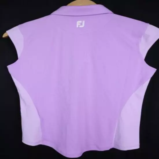 NWT FootJoy Womens Sz XS Purple Interlock Microstripe Panel Shirt