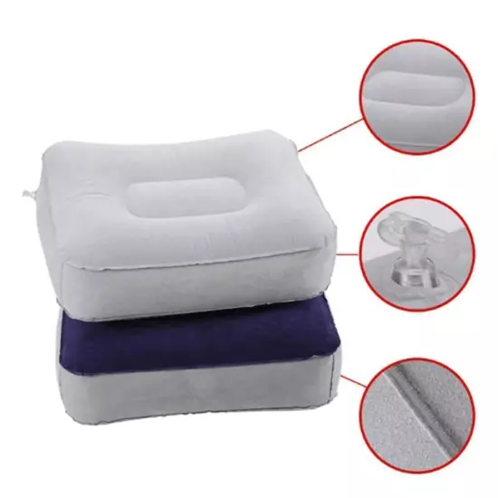 Inflatable Travel Pillow Foot Rest Pillow Leg Relax sfor Long Flight/Trips D6I5