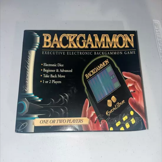 Vintage Electronic e-Backgammon Handheld Game by Excalibur