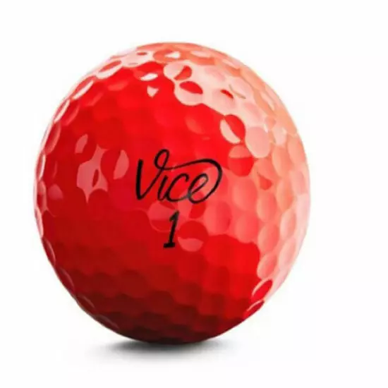 24 Golf Balls- Vice Pro Neon Red Mix AAAA