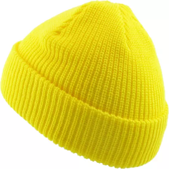 Warm Winter Knit Cuff Beanie Cap Fisherman Watch Cap Daily Ski Hat Skully