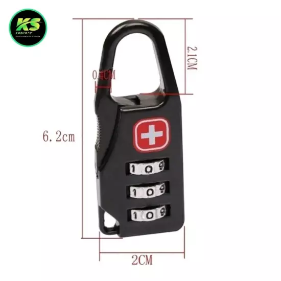 Portable Alloy Mini Lock Padlock Outdoor Travel Combination Code Number Lock