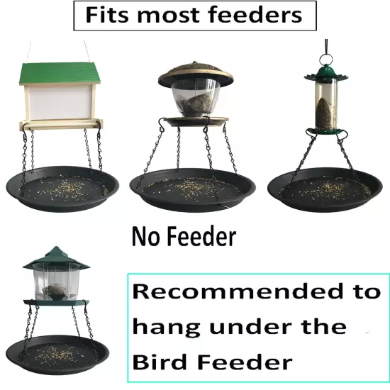 Large Hanging Bird Bath Tray Outdoor Wild Birds Feeder for Garden,Yard and Patio